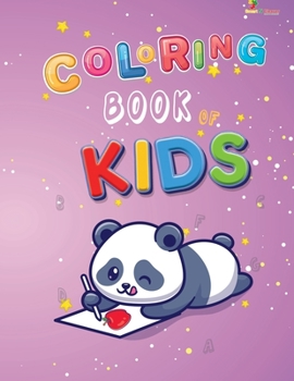 Paperback Coloring book for kids with alphabet-based fruits, animals, and objects. Book