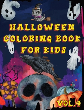 Paperback Halloween Coloring Book: Spooky Designs for Kids of All Ages Volume 4 Book