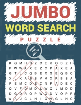 Paperback Jumbo Word Search Puzzle Books For Adults: 100 brain game hidden word search puzzles and solutions with different topic Book
