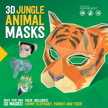 Mass Market Paperback 3D Jungle Animal Masks Book