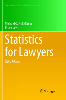 Statistics for Lawyers - Book  of the Statistics for Social and Behavioral Sciences