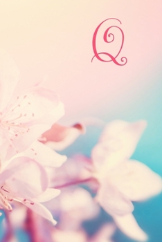 Q: Monogram Initial Notebook and diary with pink floral design