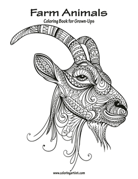 Paperback Farm Animals Coloring Book for Grown-Ups 1 Book