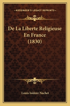 Paperback De La Liberte Religieuse En France (1830) [French] Book