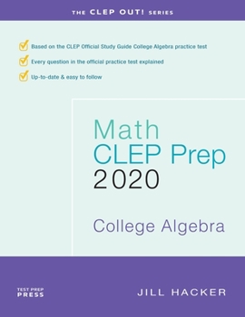 Paperback Math CLEP Prep: College Algebra: 2020 Book