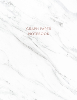 Graph Paper Notebook: Soft White Marble | 8.5 x 11 - 5 x 5 Squares per inch | 100 Quad Ruled Pages | Cute Graph Paper Composition Notebook for ... Students (Math and Science School Essentials)