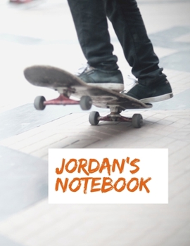 Paperback Jordan's Notebook: - My Name Journal, Dot Grid Journal, 100 pages, 8.5x11 large print, Soft Cover, Glossy Finish. Book