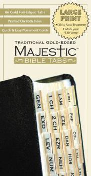 Paperback Majestic Bible Tabs Traditional Gold [Large Print] Book