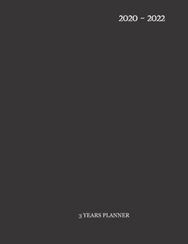 2020-2022 3 Year Planner Black For Men Monthly Calendar Goals Agenda Schedule Organizer: 36 Months Calendar; Appointment Diary Journal With Address Book, Password Log, Notes, Julian Dates & Inspiratio