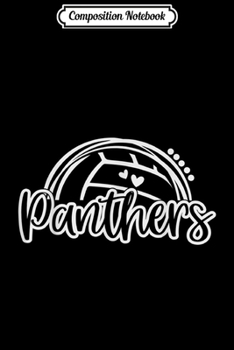 Composition Notebook: Volleyball Panther School Sports Fan Team Spirit  Journal/Notebook Blank Lined Ruled 6x9 100 Pages