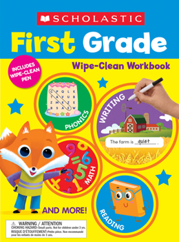 Paperback Scholastic First Grade Wipe-Clean Workbook Book