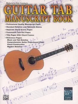 Paperback Belwin's 21st Century Guitar Tab Manuscript Book