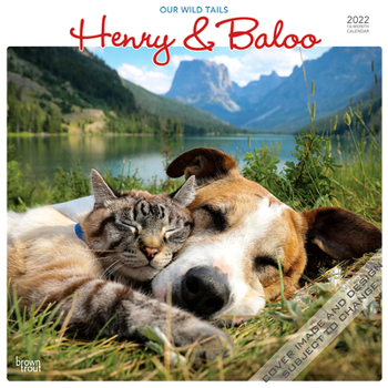Henry & Baloo Our Wild Tails 2022 12 x 12 Inch Monthly Square Wall Calendar, Outdoor Nature Dog Cat