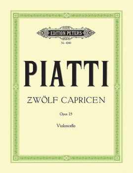 Paperback 12 Caprices Op. 25 for Cello Book
