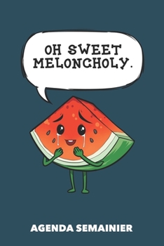 Agenda Semainier: Ô douce mélancolie A5 manuscrit florale - Carnet hebdomadaire 52 semaines pour les gens à la mode (bleu marine) (French Edition)