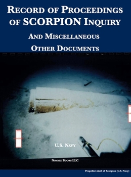 Hardcover Record of Proceedings of SCORPION Inquiry: And Miscellaneous Other Documents Book