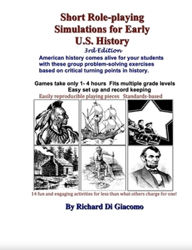 Paperback Short Role-playing Simulations for Early U.S. History Book