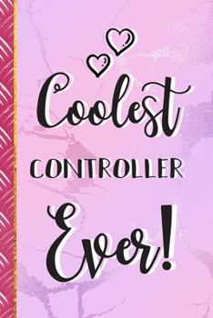 Paperback Coolest Controller Ever!: Air Traffic Controller Gifts... Pink Marble Journal & Notebook To Write In Book