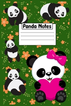 Paperback Panda Notes: Cute Panda Lovers Journal / Notebook / Diary / Birthday Gift / Christmas Gift (6x9 - 120 Blank Lined Pages) Book