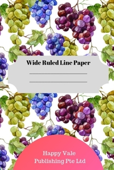 Paperback Cute Grape Theme Wide Ruled Line Paper Book