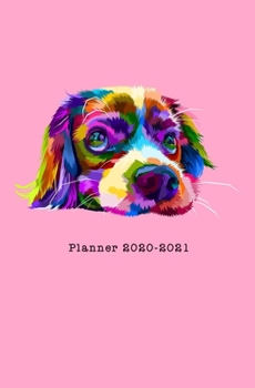 Planner 2020-2021: Two Years Planner 24 Month & Weekly for Organizer Agenda & Diary, Inspirational Quotes, Schedule, Notebook Journal, and Business ... Lazy Dog Heads in Geometric Pop Theme Cover