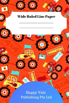 Paperback Cute Truck Theme Wide Ruled Line Paper Book