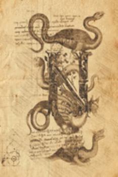 N: Classical Mythological Sea Serpents 6x9 Monogram Initial Lined Journal