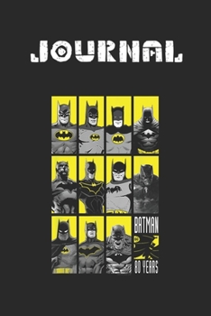 Paperback Journal: Batman 80 Years Batmen Blank Journal Notebook Size for Diary Student Teacher Friend with 120 Pages of 6inx9in Blank Ru Book