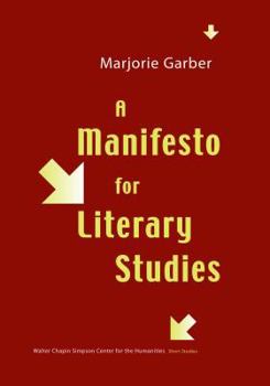 Paperback A Manifesto for Literary Studies Book