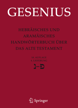 Hardcover Hebräisches Und Aramäisches Handwörterbuch Über Das Alte Testament: 4. Lieferung Nun - Pe [German] Book