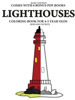 Paperback Simple Coloring Books for 4-5 Year Olds (Lighthouses) Book