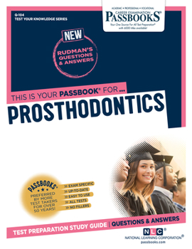 Paperback Prosthodontics (Q-104): Passbooks Study Guide Volume 104 Book