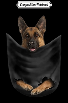 Composition Notebook: German Shepherd In Pocke Journal/Notebook Blank Lined Ruled 6x9 100 Pages