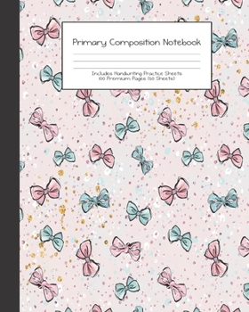 Paperback Primary Composition Notebook: Wintertime School Girls Winter Fun -Grades K-2 - Handwriting Practice Paper-Primary Ruled With Dotted Midline - 100 Pg Book