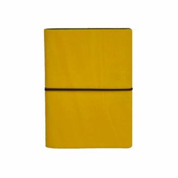 Leather Bound Ciak Lined Notebook: Yellow Book