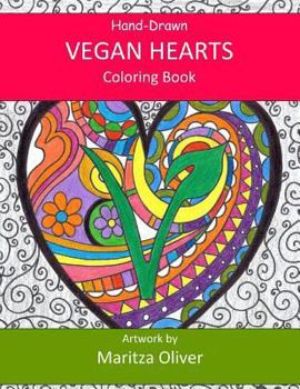 Paperback Vegan Hearts: Coloring Book