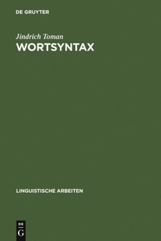 Hardcover Wortsyntax: Eine Diskussion Ausgewählter Probleme Deutscher Wortbildung [German] Book