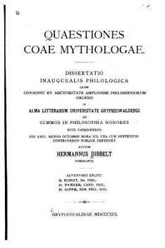 Paperback Quaestiones coae mythologae [Latin] Book