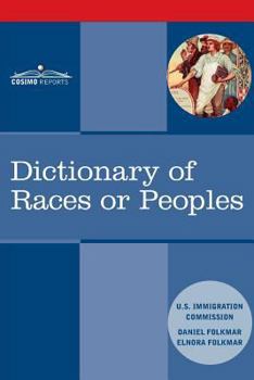 Paperback Dictionary of Races or Peoples Book