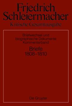 Hardcover Briefwechsel 1808-1810: Kommentarband (German Edition) [German] Book