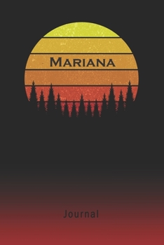 Journal: Mariana Personalized First Name Personal Writing Diary | Letter M Classic Retro Vintage Sunset Cover | Daily Diaries for Journalists & ... Taking | Write about your Life & Interests