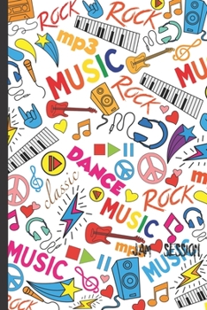 Jam Session: A Fun Rock Band Song Writing And Music Practice Writing Journal, A 6x9" Blank Lined Wide Ruled Notepad With 120 Practice Pages For Singers