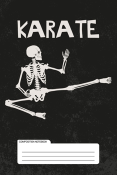 Paperback Karate Composition Notebook: Blank Lined Notebook Journal Diary 6x9 Book