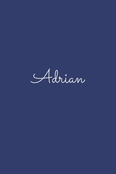 Adrian: notebook with the name on the cover, elegant, discreet, official notebook for notes, dot grid notebook,