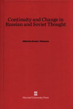 Hardcover Continuity and Change in Russian and Soviet Thought Book