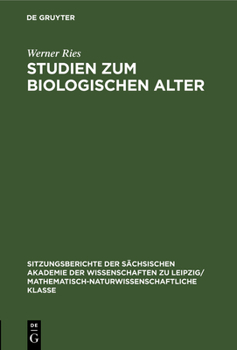 Hardcover Studien Zum Biologischen Alter [German] Book