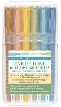 Misc. Earth Tone Dual-Tip Highlighters (Set of 6) Book
