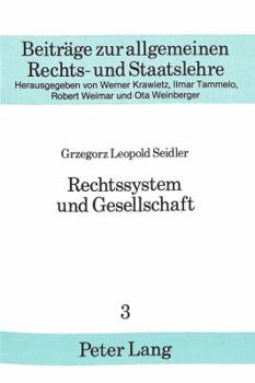 Paperback Rechtssystem Und Gesellschaft [German] Book