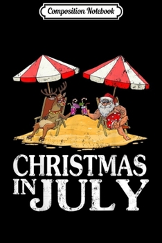 Composition Notebook: Hawaiian Summer Party Santa Reindeer Christmas In July Funny  Journal/Notebook Blank Lined Ruled 6x9 100 Pages