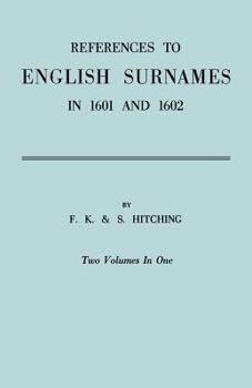 Paperback References to English Surnames in 1601 and 1602 Book